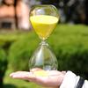 Temporizador de ampulheta de vidro 60 minutos 30 minutos 15 minutos decoração criativa presente da menina presente do Dia dos Namorados