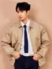 Jaqueta Curta Masculina Estilo Old Money de Outono, Corte Solto Cleanfit com Gola Alta, Jaqueta de Voo Casual Americana Tendência
