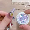 Explosões cor doce refrigerante lantejou broca de unha glitter gradiente cor mista K9 fundo pontiagudo formato diamante joia para unha