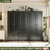 Armario Estilo Francés Crema Dormitorio Uso Doméstico Armario Grande Terminado Gabinete de Almacenamiento para Ropa Infantil Perchero de Arte en Hierro a Prueba de Polvo para Abrigos y Sombreros