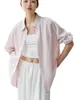 Camisa con Protección Solar de Tencel para Mujer, Nueva Camisa Cardigan de Seda Helada Estilo 26 para Mujer, Blusa Exterior para Primavera y Verano, Top de Gasa Estilo Hada para Mujer