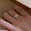 Anillo Súper Brillante Ovalado Kt Cat para Mujer, Lujo Ligero, Sensación de Alta Gama, Dulce y Versátil, Anillo para Dedo Índice, Diseño de Nicho, Anillo Ajustable