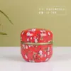 Nueva Lata de Té de Flor Pequeña Manzana 50g Lata de Hojalata Lata de Té Vacía Recipiente para Dulces de Boda y Té Negro Caja Redonda Universal de Lata