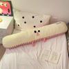Almofada Longa de Dopamina Almofada de Sofá Encosto de Cabeceira Listrada Almofada de Pernas Almofada para Dormir de Lado Encosto Longo de Sofá