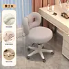 Silla de Maquillaje para Habitación de Niñas, Taburete de Tocador Moderno Minimalista, Silla de Manicura de Lujo Ligero de Alta Gama para Celebridades de Internet con Respaldo