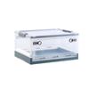Caja de Almacenamiento Plegable de Doble Puerta, Transparente con Ruedas, Caja de Almacenamiento de Plástico Grueso Grande para Libros, Juguetes y Ropa