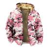 2023 transfronterizo nuevo camuflaje suelto con capucha y cremallera chaqueta acolchada de algodón abrigo para hombre para figura diy una generación de pelo