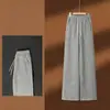 Calças de Veludo de Antílope Wide Leg Femininas Outono Inverno 2026 Novas Soltas com Caimento Plus Size Casuais Cintura Alta Emagrecimento Calças de Pernas Retas