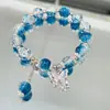 Sin Tabúes DIY Pulsera China de Flores Mariposas con Cuentas para Mujer con Buen Aspecto Pulsera Estilo Ins Regalo para Mejor Amiga Pulsera