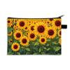 Bolsa Cosmética de Girasol Transfronteriza 2025 Multifuncional para Mujer, Bolsa Cuadrada Pequeña de Gran Capacidad, Bolsa Portátil para Artículos Pequeños, Bolsa de Aseo