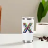 Taza de coche de acero inoxidable de 20 oz, doble vacío, sublimación, taza para hielo, taza térmica portátil para exteriores, logotipo
