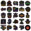 50 Pegatinas de Halloween Neón Festividad de Halloween Decoración Impermeable DIY Tarjeta de Felicitación Cuaderno Pegatinas para Taza de Agua