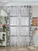 Flor de Corte Exportación Venta Caliente Pantalla de Ventana de Jacquard Cortina de Puerta Producto Terminado Suministro de Aliexpress Personalizado Chinoiserie Coreano Simple Amazon