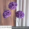 Bola de la Suerte de Tres Cabezas Sin Hojas Bola de la Suerte Flor de Hibisco Arreglo Floral para Pasillo de Boda Flor de Seda Decoración de Hotel Flor Artificial