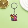 Serie de mariposas de carta llavero creativo shein llavero para mochila escolar llavero creativo pequeño regalo creativo vapor