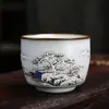 Caneca Jianzhan da Fornalha Ru Caneca de Chá Caneca para Degustação de Chá Padrão Rachado Pode Ser Cultivado Caneca Única Caneca do Anfitrião Tigela de Chá Caneca de Chá Gongfu Presente de Festival