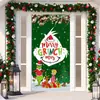 Decoración de Cubierta de Puerta de Navidad Tela Colgante Monstruo Peludo Verde Cubierta de Puerta Grinch Cortina de Puerta Grinch de Navidad Tapiz de Año Nuevo Juego de Puerta Fondo