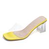 Nuevas Sandalias y Pantuflas Simples de PVC de Verano con Tacón Alto Transparente y Punta Abierta Zapatos de Mujer Zapatos de Exportación