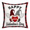 Funda de almohada para el Día de San Valentín Ambiente festivo Decoración del hogar Sala de estar Cojín de sofá Felpa corta Estampado de Corazón Árbol