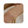 Caja de Clips de Papel Apilable Estilo Lujo Ligero de Amazon Pulsera de Cadena de Perlas Moda Tendencia Personalizada Joyería de Mano para Mujeres