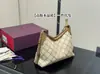Bolsa feminina da marca T, bolsa Monoram de chifre, bolsa de ombro com tecido de padrão vintage, bolsa mensageiro hobo, bolsa para o dia a dia, bolsa transversal crescente