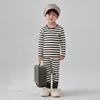 J043 Pijama para niños Conjunto de dos piezas Diseño ZYZ Lana Pull Frame Ropa para el hogar Clase A Grueso Traje de ropa interior para niños