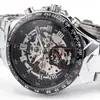 GANADOR GANADOR Reloj mecánico automático hueco de acero completo de moda de personalidad para hombres europeos y americanos al por mayor