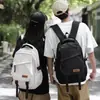 Mochila Unicolor Japonesa Mochila Escolar de Grande Capacidade Ensino Fundamental Feminina Bolsa Casual Simples Mochila para Casal Estudante Universitário