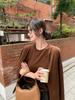 Hong Kong y American Apparel/Colección Otoño/Invierno 2026/Conjunto de Chaleco de Hilo de Yangzi sin Hombros para Mujer Conjunto de Dos Piezas de Chaleco de Punto + Cárdigan
