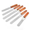 Espátula de acero inoxidable de 6 pulgadas 8 pulgadas 10 pulgadas para besos rectos Qu kiss, raspador de horneado para mezclar pastel de crema, herramienta para decorar desmoldar