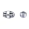 Plata de Ley S925 Plata Tailandesa Retro Antiguo Pulsera DIY Bodhi Cuentas Separadoras Pequeñas Cuentas de Plata Cuentas Planas Accesorios de Joyería de Plata