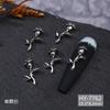 Cross-border Halloween Dark Wind Nail Art Croix Star Cross Crânio Desejando Anjo Amor Metal Nail Jewelry