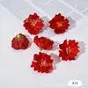 Acessórios Criativos para Headdress de Flor Pequena com Borda Assada Artificial DIY Flor de Seda Material para Cabeça Decoração de Parede de Fundo de Casamento Flor