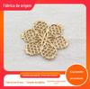 Cobre puro 28mm six-sided flor oca antiga artesanal diy roupas chinesas cocar grampo de cabelo acessórios de material