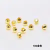 Contas Sólidas a Laser Coloridas Duradouras Preenchidas com Ouro 14K, Contas Elásticas, Contas Espaçadoras Facetadas, Acessórios para Joias Artesanais com Contas para Pulseira Colar
