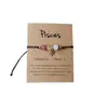 Item Popular Transfronteiriço: Pulseira Oito Planetas e Doze Constelações, Pulseira de Pedra Natural Pedra Manchada Azul Preta Atacado