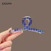 Pinza para el pelo de moda de alta gama, linda, transparente, con lunares blancos, multi-dulce, tamaño grande, de chica tiburón, accesorio para el pelo en la parte posterior de la cabeza
