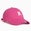 Gorra de béisbol de estilo coreano, nueva gorra de béisbol de moda para mujer, con protección solar, combinable con todo, con borde curvo que muestra la cara y letra R pequeña.