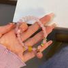 Muerte Melocotón ~ Pulsera Colgante de Melocotón de Cristal Rosa Natural Pulsera Femenina Dulce Super Hada Pulsera Novia