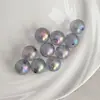 Cuentas redondas acrílicas iridiscentes mate de 16 mm, accesorios de cuentas para DIY para cadenas de teléfono, llaveros, colgantes y materiales decorativos