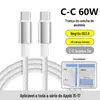 Adequado para Cabo de Dados Apple 17, Tipo-C de Ponta Dupla, Cabo de Carregamento Apple 15, Cabo de Dados de Carregamento Rápido para Celular Trançado Tipo-C