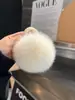 Lindo Bola de Pelo Grande para Recoger el Cabello Bola de Pelo de Zorro Accesorio para el Cabello Bola de Peluche Cuerda para el Cabello Banda para el Cabello Anillo para el Cabello Simple Popular