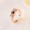 100 idiomas te amo anillo de memoria tiembla rojo neto con baño de plata s925 anillo giratorio creativo femenino