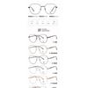 Poligonal 2024 Estudiante Popular en Internet Retro Espejo Luz Azul Anti Gafas de Aleación de Metal para Hombre y Mujer 69086