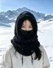Máscara Facial Quente de Inverno Lã Ártica À Prova de Frio Chapéu de Ciclismo Proteção Facial Feminina Masculina Pesca ao Ar Livre Esportes Esqui Balaclava Espessada