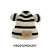 Gorro de Punto para Niños Otoño e Invierno Oso Gorro de Lana para Niños y Niñas Protección para los Oídos Gorro Cálido para Bebé Gorro de Punto para Bebé