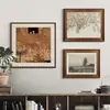 Conjunto de arte de parede para sala de estar estilo francês vintage, hall de entrada de luxo, sala de jantar, pintura decorativa para aparador, mural para quarto modelo de hotel