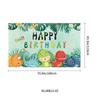 Nuevos Suministros de Decoración de Amazon Decoración para Fiesta de Cumpleaños Infantil Bandera Colgante Fiesta de Cumpleaños de Dinosaurios Fondo de Tela para Fotos