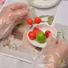 100 Guantes Desechables, Duraderos y Engrosados, PVC Grado Alimenticio, Plástico PE, Estilo Delgado para el Hogar, Paquete Pequeño, para Comer Langosta
