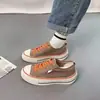 Zapatos de lona transpirables de color liso con suela gruesa y punta redonda para mujer, nuevas zapatillas deportivas casuales slip-on de otoño 2026, zapatos blancos